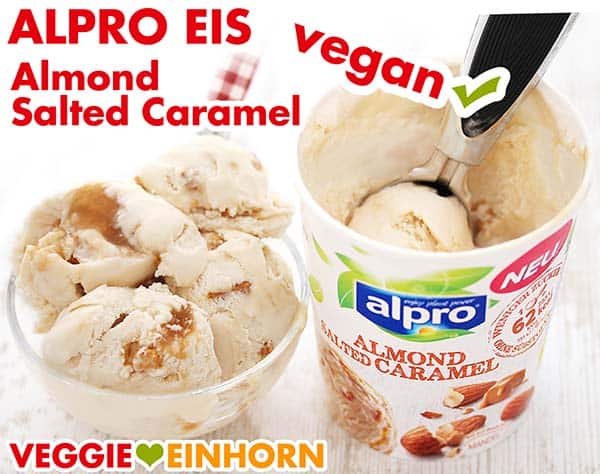 Veganes Eis von Alpro (Almond Salted Caramel)