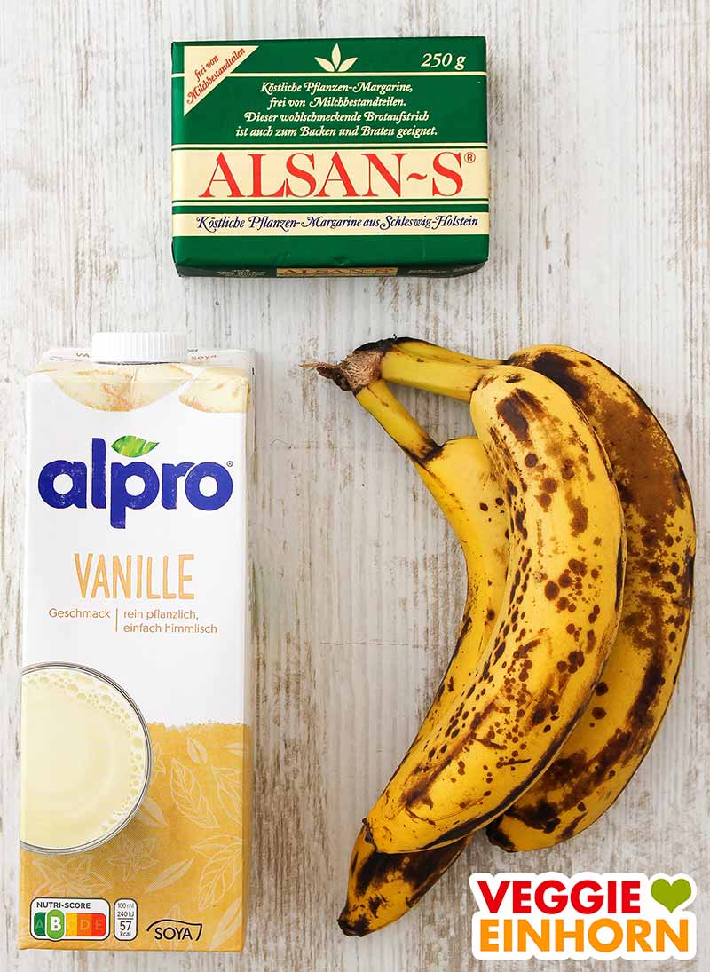 Alsan-S Margarine, Vanille Sojamilch, reife Bananen