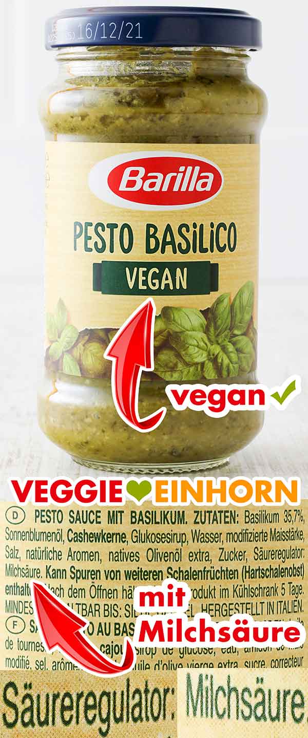 Ein Glas veganes Pesto von Barilla