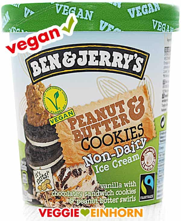 Ein Becher veganes Eis - Peanut Butter & Cookies von Ben & Jerry's