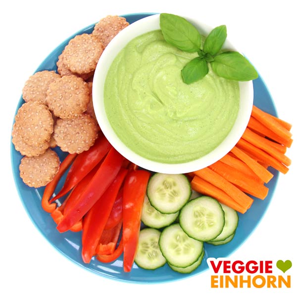 Veganer Cashew Kräuter Dip