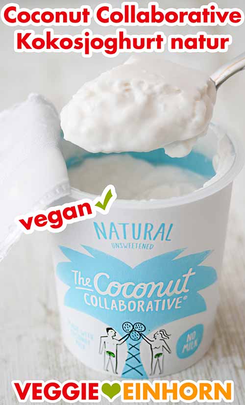 Ein geöffneter Becher Kokosjoghurt von Coconut Collaborative