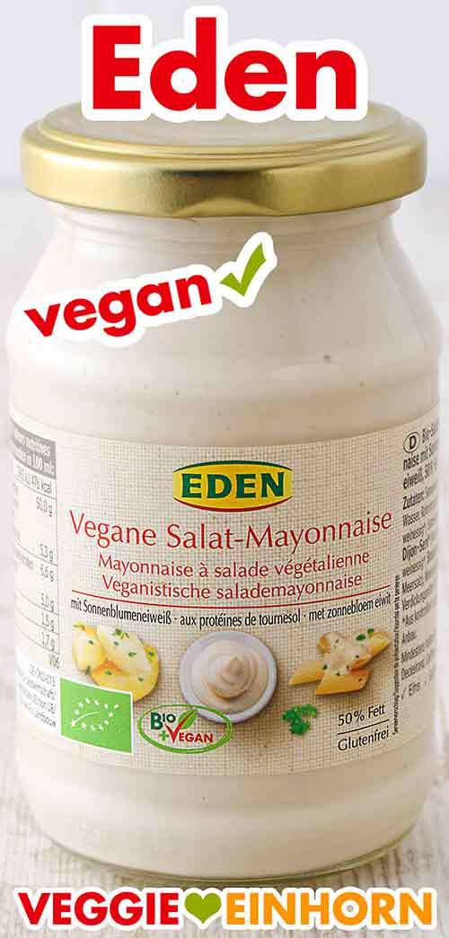 Ein Glas Eden vegane Salatmayonnaise
