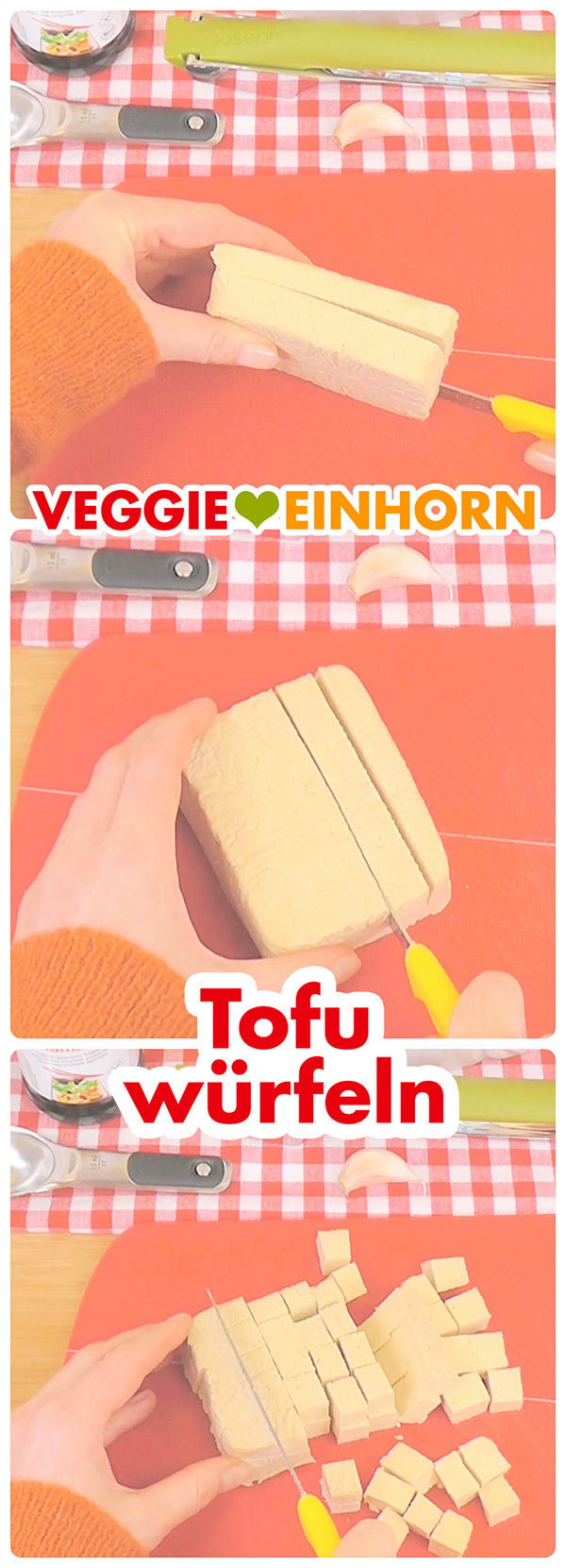 Tofu würfeln