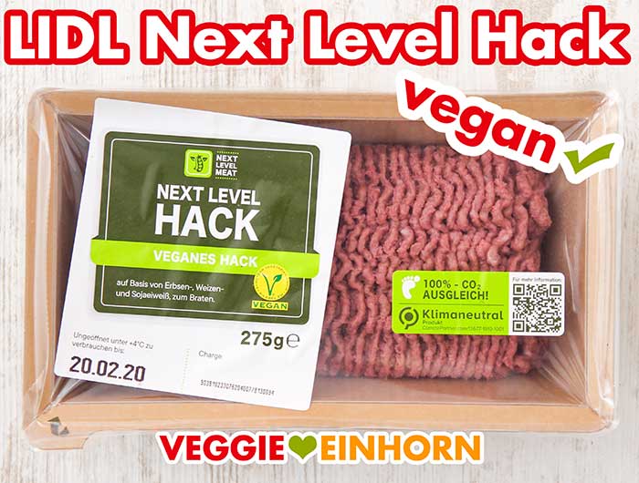 Eine Packung veganes Hack von Lidl