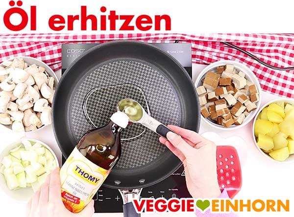 Öl erhitzen