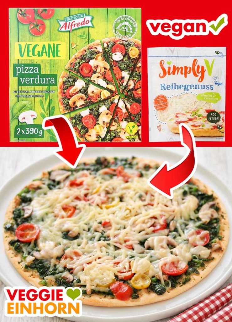Vegane Pizza pimpen mit Reibekäse