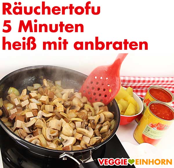 Räuchertofu heiß mit anbraten