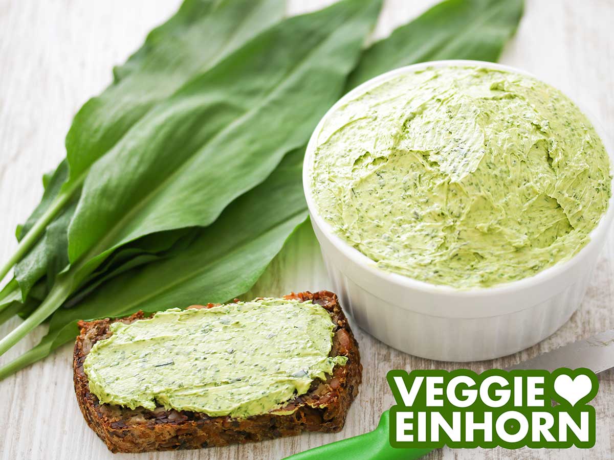 Frische vegane Bärlauchbutter