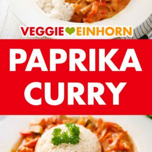 Veganes Paprika Curry mit Reis