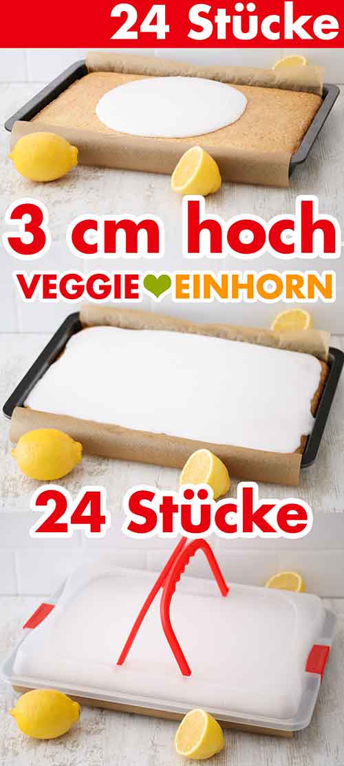 Kuchenblech mit veganem Zitronen Blechkuchen