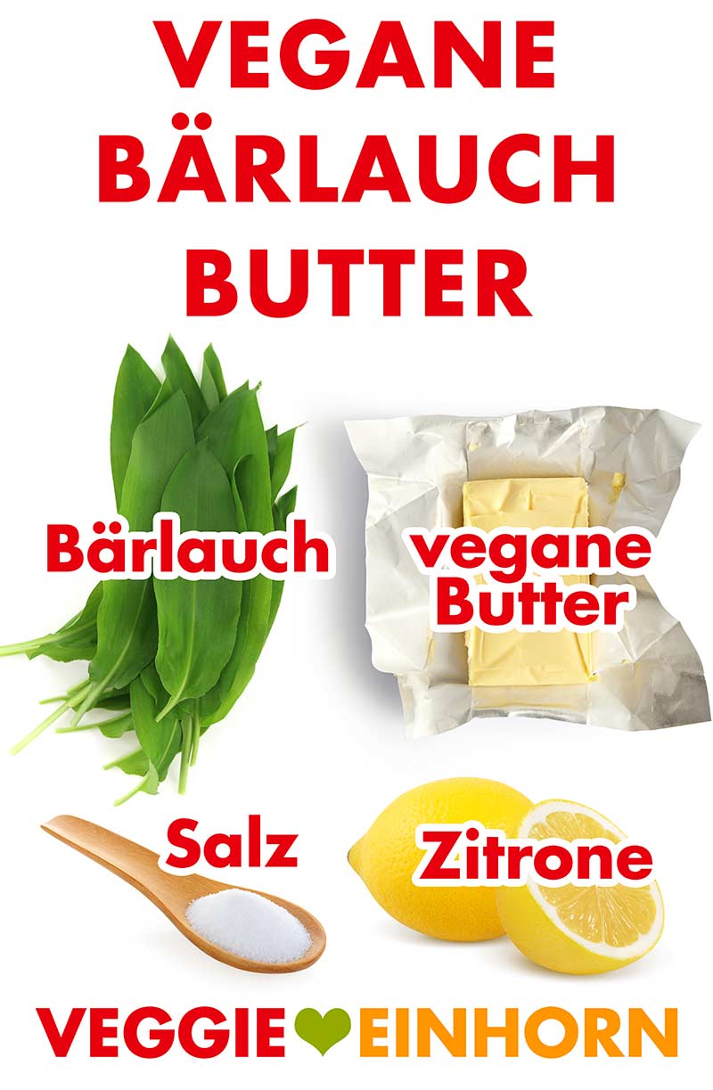 Zutaten für vegane Bärlauchbutter