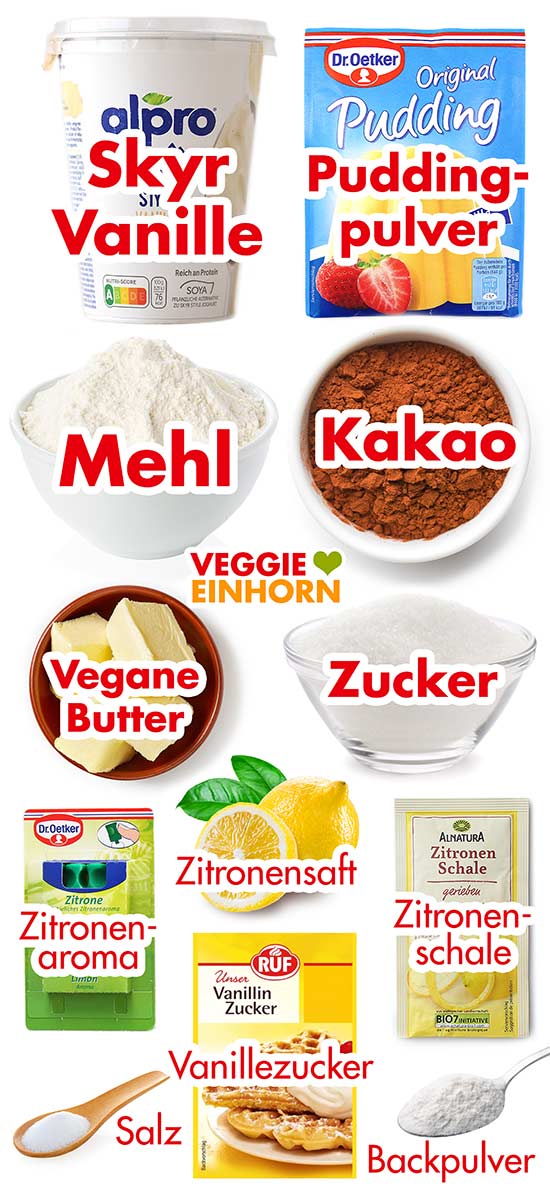 Zutaten für veganen russischen Zupfkuchen