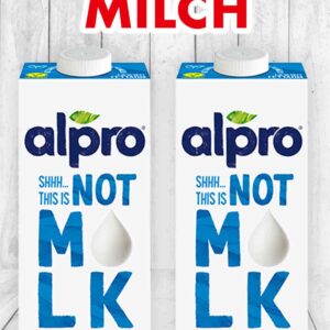 Vegane fettarme Milch Alpro Not Milk