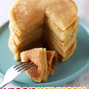 Vegane amerikanische Pancakes mit Eiersatz
