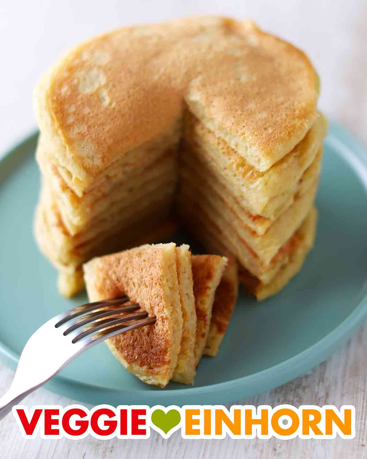 Vegane amerikanische Pancakes mit Eiersatz