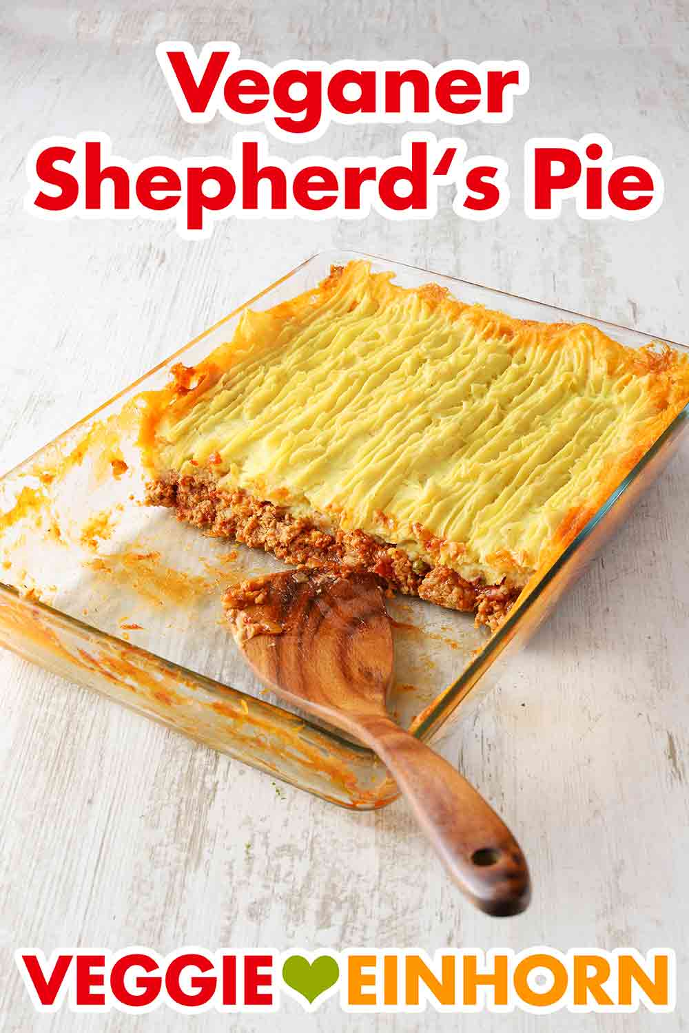 Auflaufform mit veganem Shepherd's Pie
