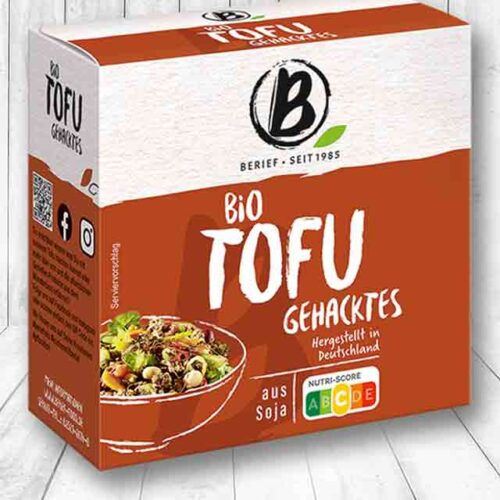 Eine Packung Berief Bio Tofu Gehacktes