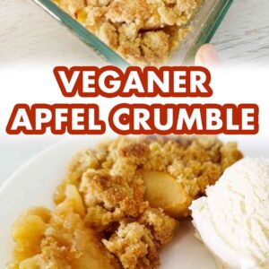 Guter veganer Apple Crumble