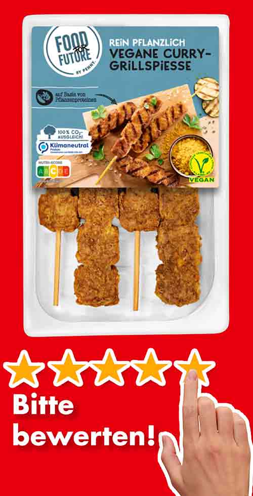 Bewertungen Penny Food for Future Vegane Currygrillspieße