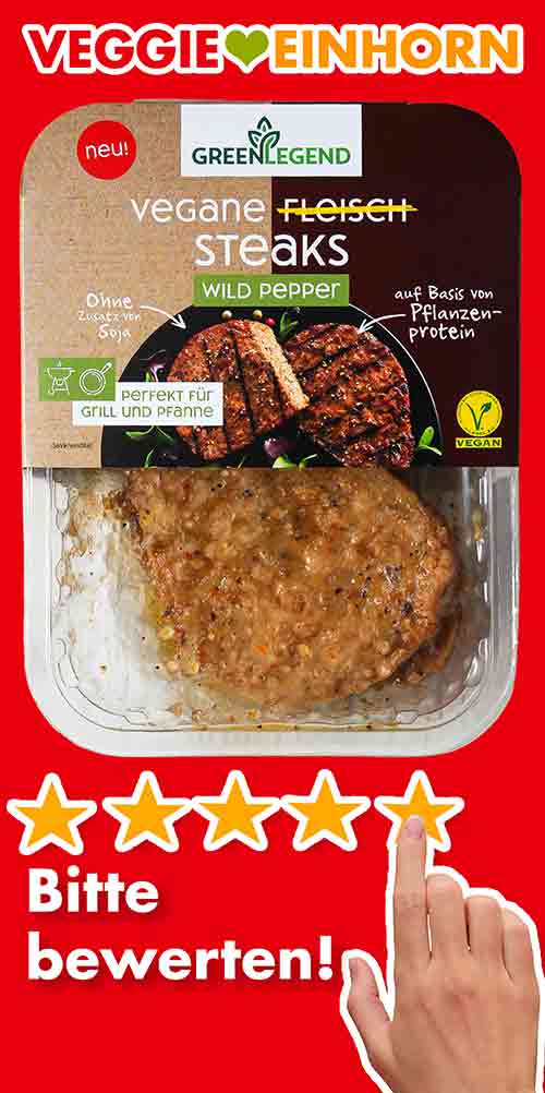 Bewertungen Vegane Fleisch Steaks Wild Pepper von Green Legend