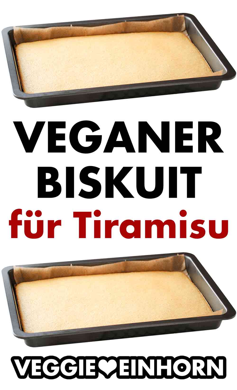 Blech mit veganem Biskuit für Tiramisu
