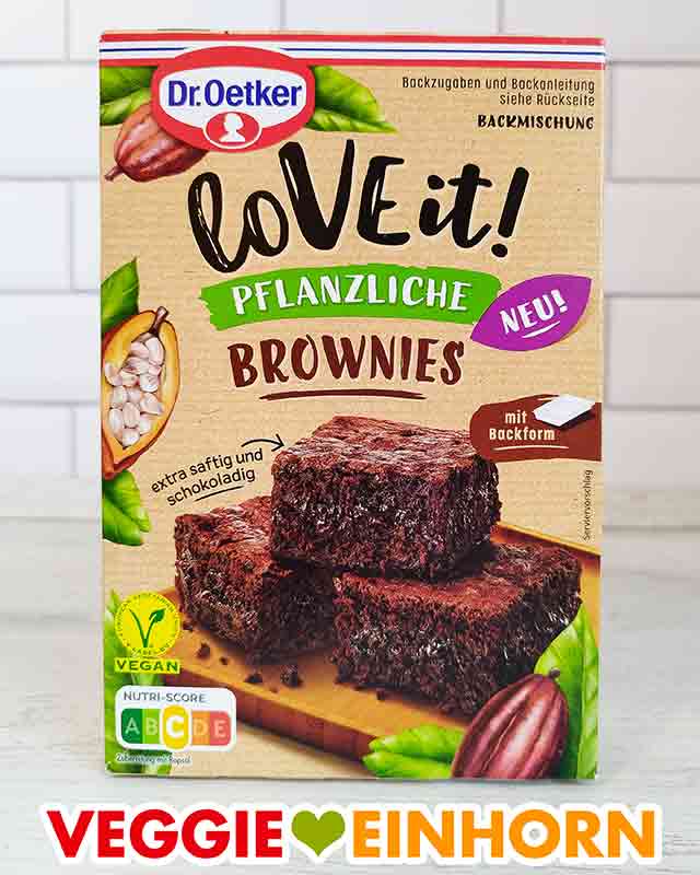 Vegane Brownies Backmischung von Dr. Oetker