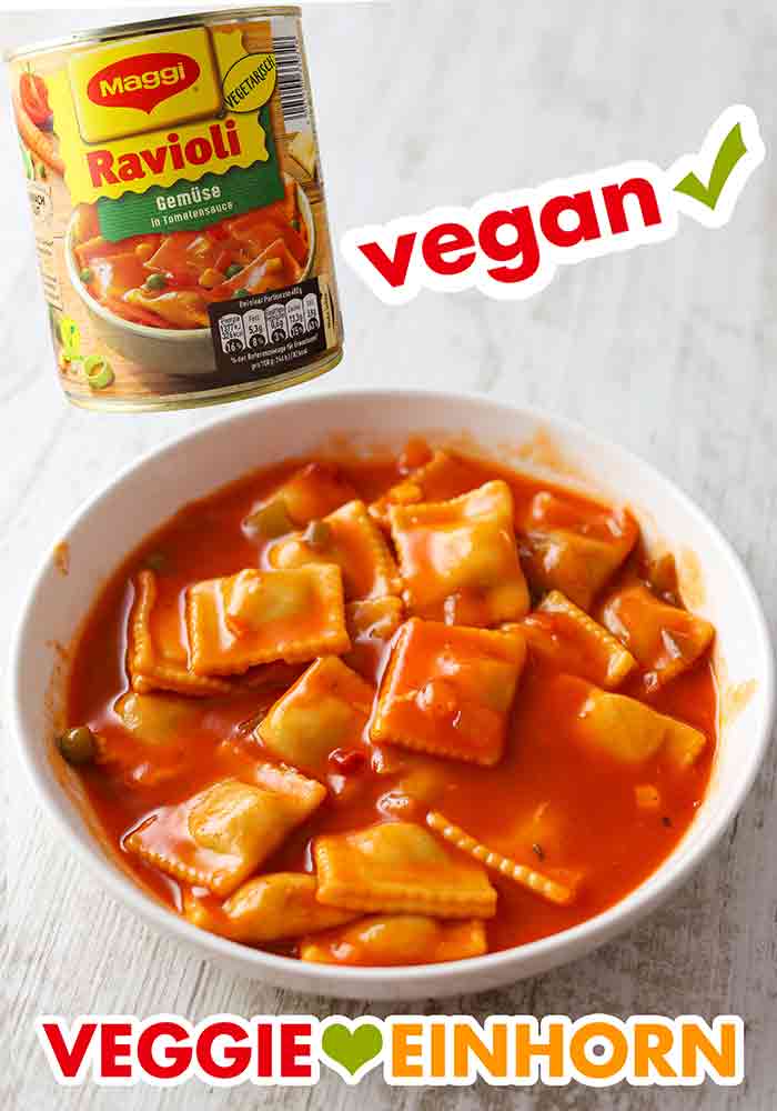 Gemüse Ravioli von Maggi auf einem Teller