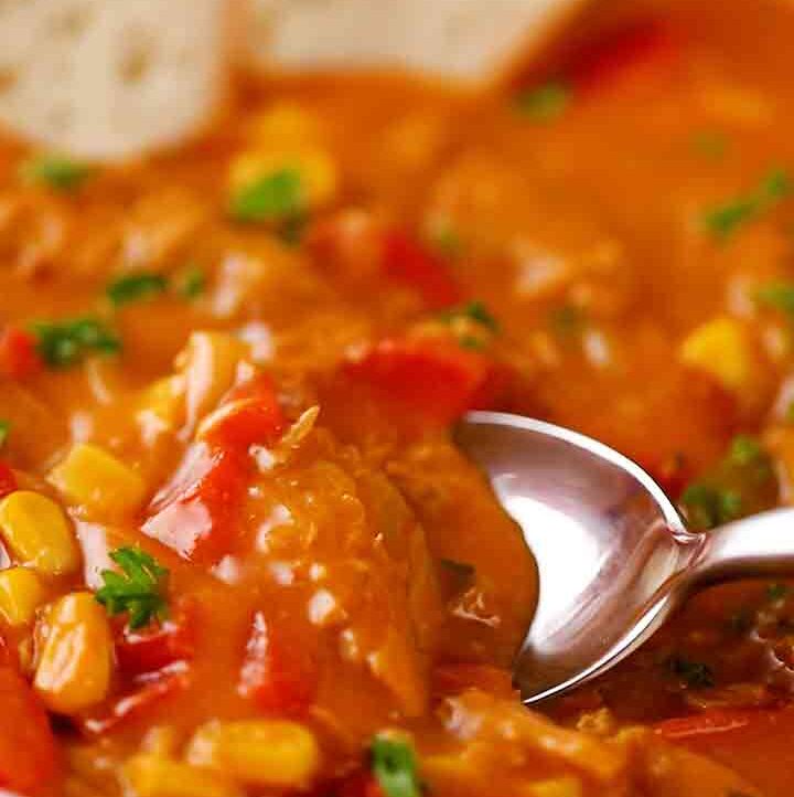 Deftige vegane Kartoffelsuppe