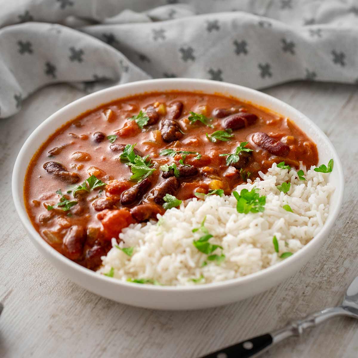 Veganes Kidneybohnen Curry mit Kokosmilch