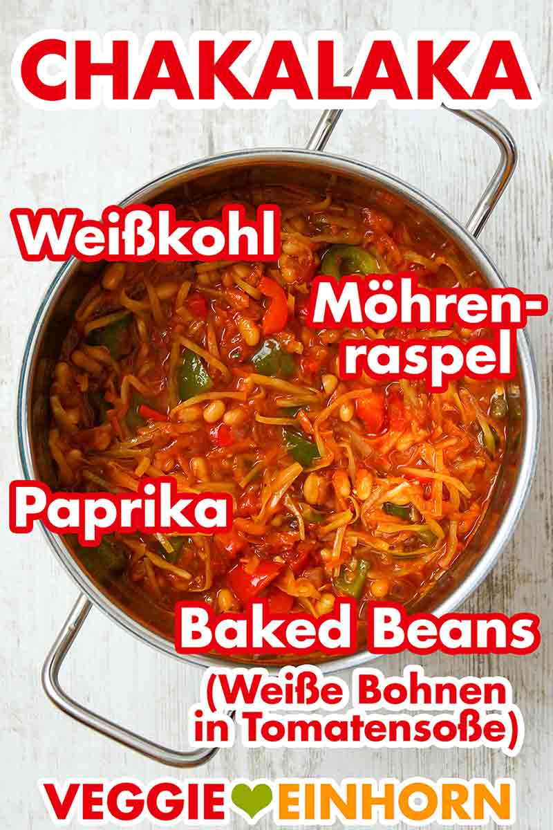 Ein Topf Chakalaka Eintopf mit Gemüse