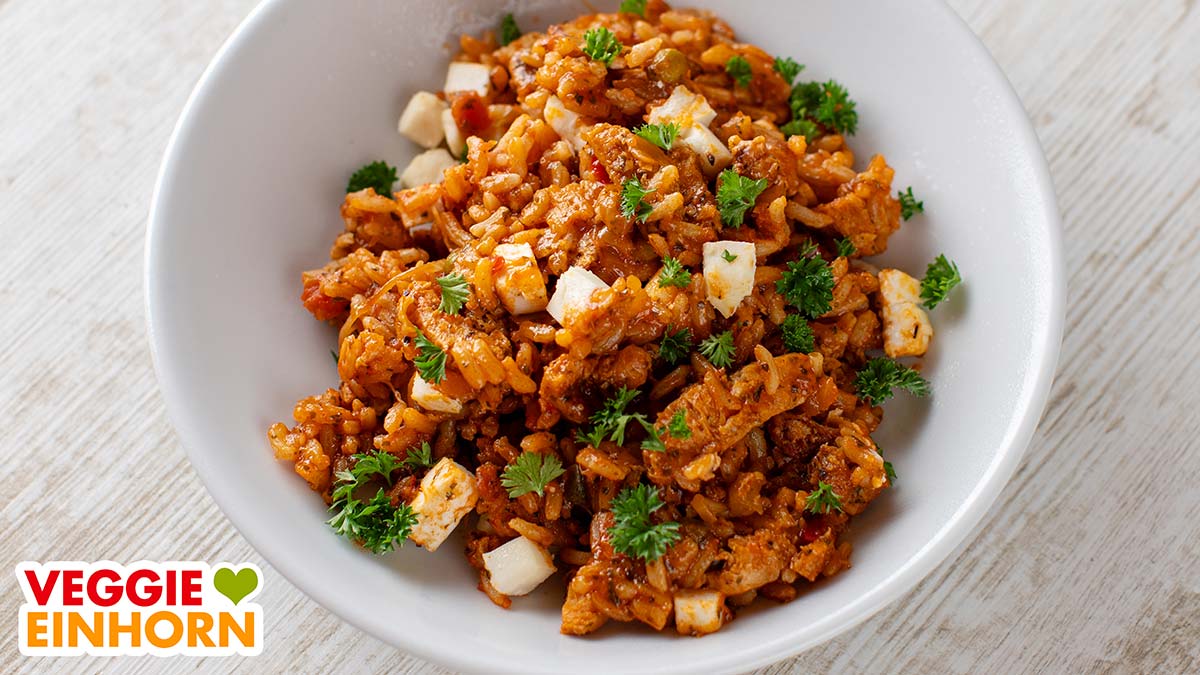 Schneller veganer Gyrosauflauf