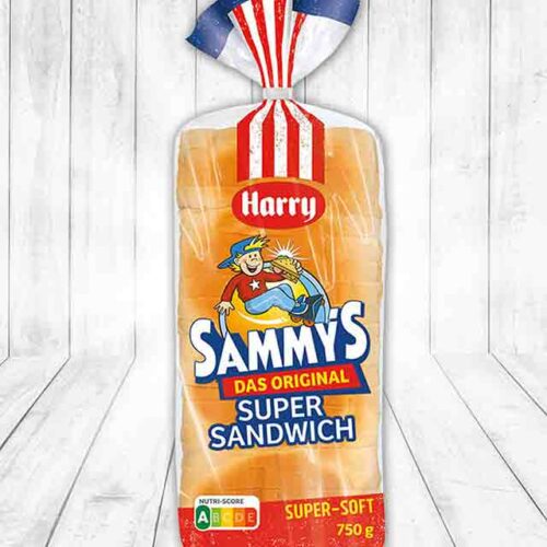 Eine Packung Sammys Super Sandwich
