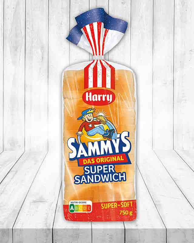 Eine Packung Sammys Super Sandwich