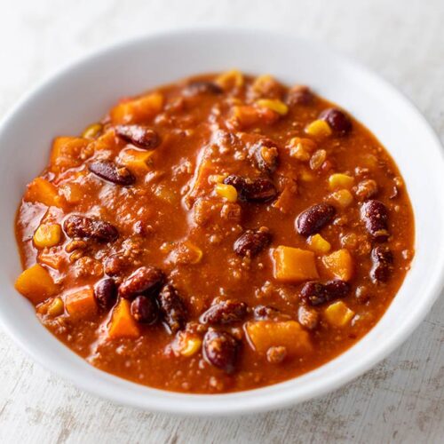 Veganes Chili con Kürbis Veganes Chili con Kürbis