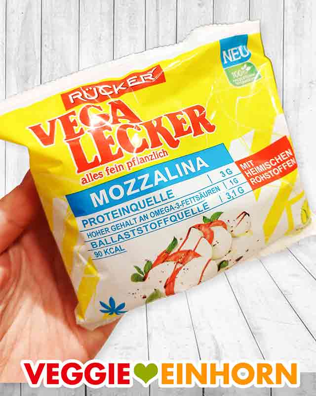 Eine Packung Mozzalina von Vega Lecker