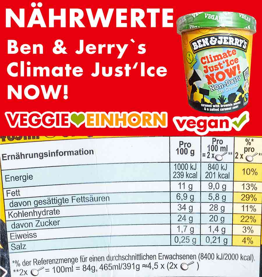 Nährwerte Ben and Jerry's Climate Just'Ice Now