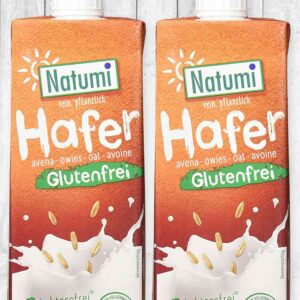Zwei Packungen glutenfreie Hafermilch von Natumi