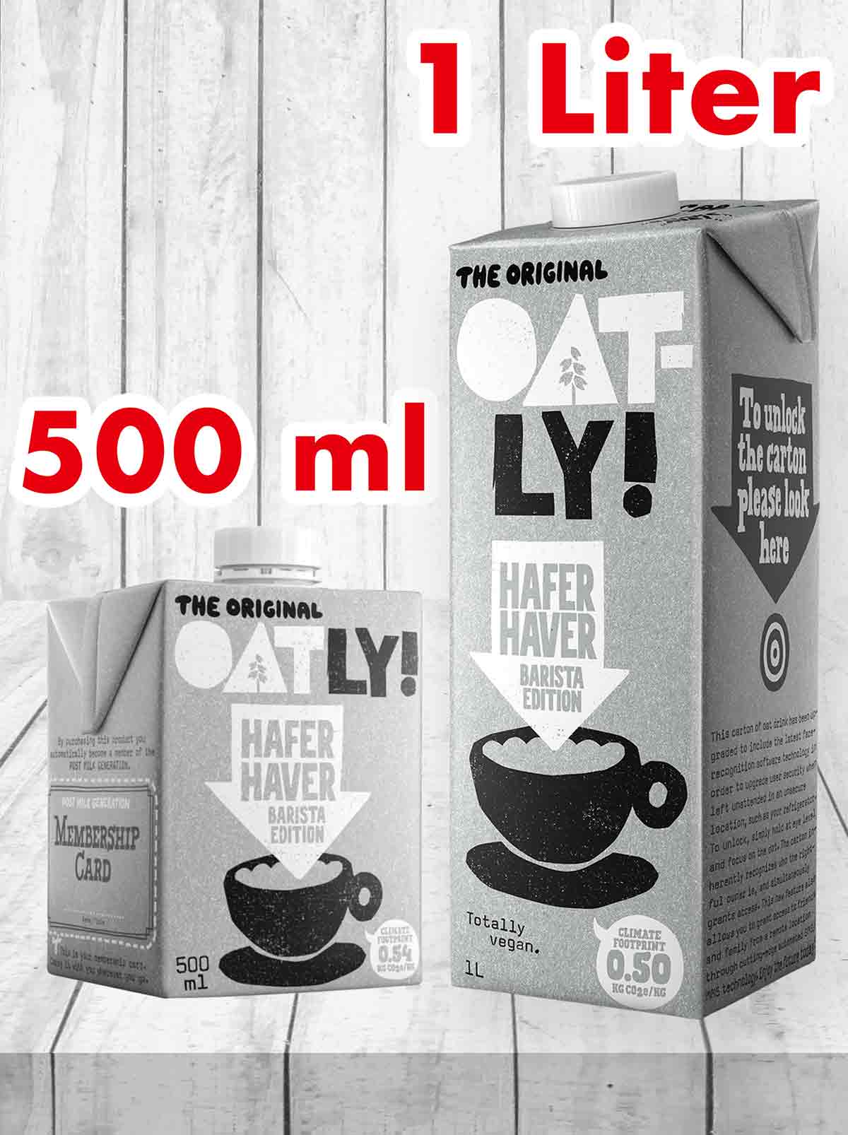 Oatly Barista Hafermilch 0,5 Liter und 1000 ml