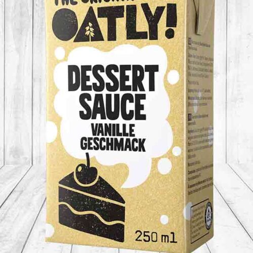 Vegane Dessertsauce mit Vanillegeschmack von Oatly