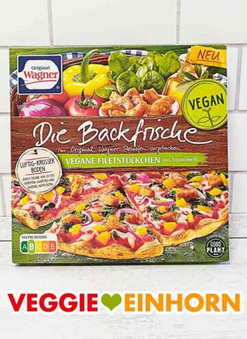 Eine Packung Original Wagner die Backfrische Vegane Filetstückchen