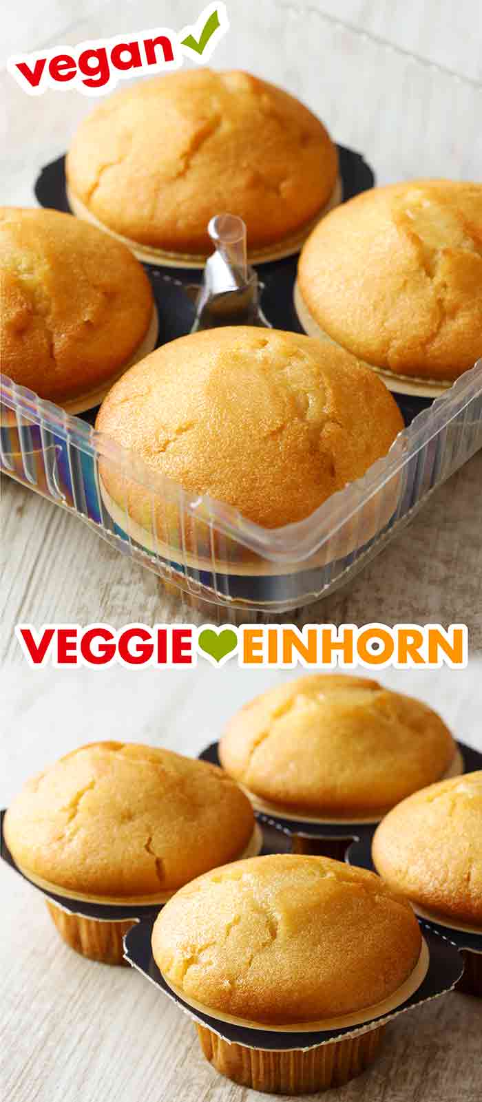 Verpackung der veganen Vanille Muffins von Lidl