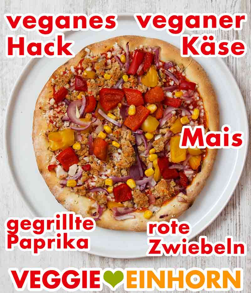 Fertig gebackene vegane Pizza Taco Style von Penny