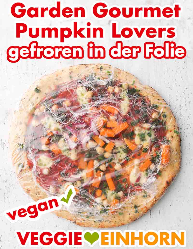 In Folie verpackte Pumpkin Lovers Pizza von Garden Gourmet