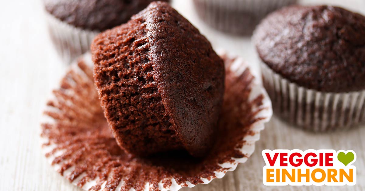 Einfache vegane Schokomuffins [Super saftig]
