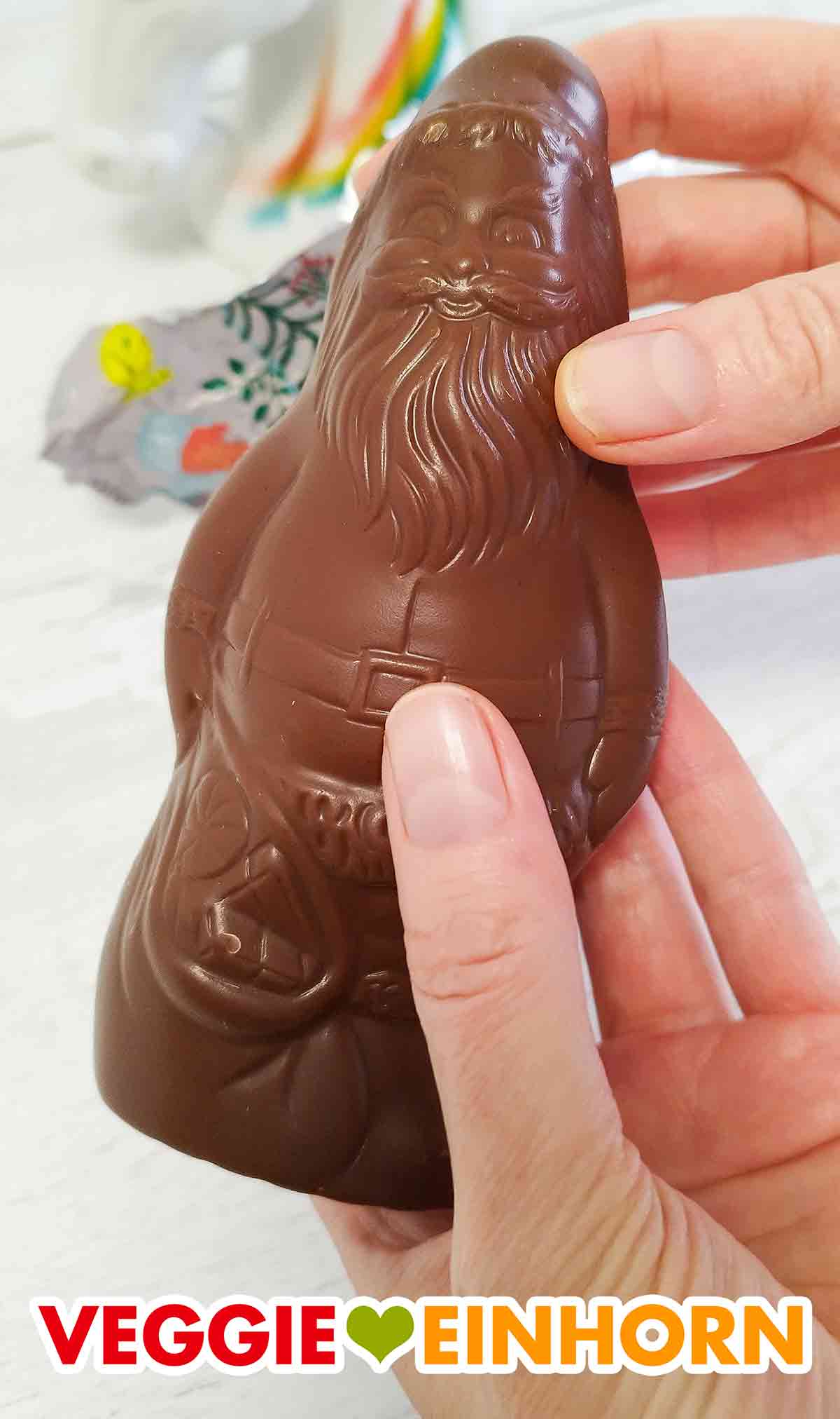 Riegelein Nikolaus aus veganer Schokolade