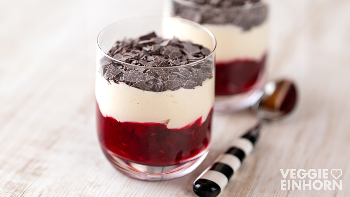Einfaches veganes Schneewittchen Dessert