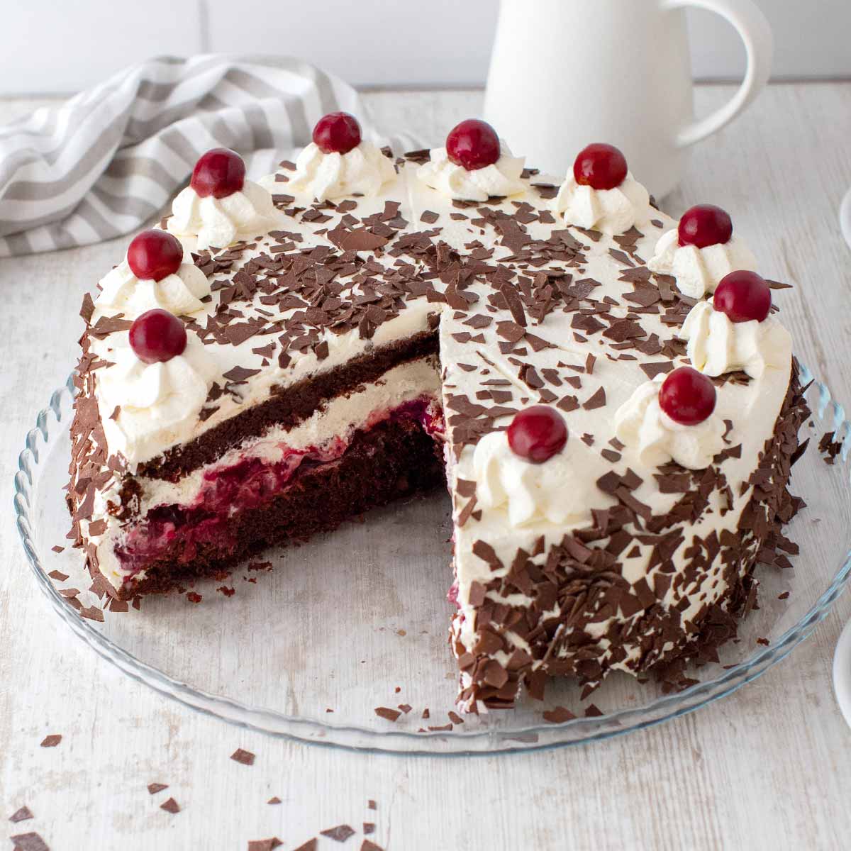 Vegane Schwarzwälder Kirschtorte