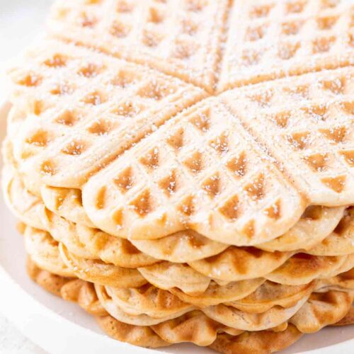 Teller mit veganen Waffeln
