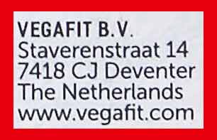 Vegafit B.V., Staverenstraat 14, 7418 CJ Deventer, Niederlande